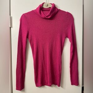 & Other Stories Sparkle Pink Turtleneck Sweater, thin
